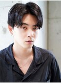 下北沢 メンズカット パーマでサラッとセンターパートショート