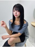黒髪/ボブルフ/ネビージュ/小顔/ワンレン/20代30代40代