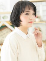 カバーヘア ブリス 大宮西口(COVER HAIR bliss)&nbsp;黒髪バレイヤージュオン眉ショートボブTb8大宮20代30代40代