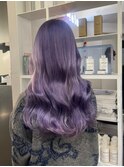 11340艶髪ラベンダーパープル韓国風巻きラベンダーミルクティー