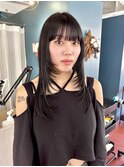 顔周りレイヤー ／ 黒髪ロング
