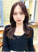 韓国ヘア　レイヤーカット　顔まわりカット　前髪
