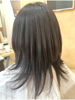 カットハウス はさみの部屋&nbsp;ミディアム/ウルフレイヤー/髪質改善/ラテベージュ/前髪あり