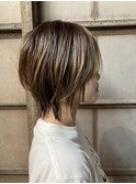 ウルフ/レイヤー／ショートボブ/30代／40代／50代
