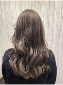 20代30代40代ブリーチなしオリーブグレージュロングヘア
