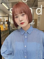 サンド 表参道(sand)&nbsp;顔まわりウルフレイヤーショートボブ大人可愛い20代30代表参道