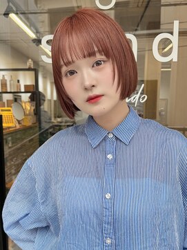 サンド 表参道(sand) 顔まわりウルフレイヤーショートボブ大人可愛い20代30代表参道