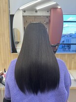 スト 静岡鷹匠(sto) 着物ヘア/ダークアッシュ/ミディアムレイヤーカット/静岡鷹匠