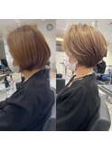 30代40代50代ショート白髪ぼかし銀座丸みくびれ井