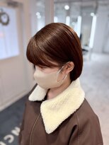 ヴァンカウンシル 一宮店(VAN COUNCIL)&nbsp;大人可愛い小顔見えなひし形フォルムショート 耳掛けスタイル