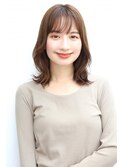 ひし形/オフィス/20代/30代/40代/くびれミディアム/シャギー