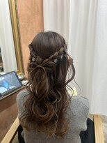 ユニーク(UniQ) リボンハーフアップ