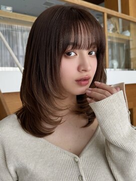 バイオレット 表参道店(Violet) 小顔くびれミディアムレイヤーカットシャギーレイヤーtk56