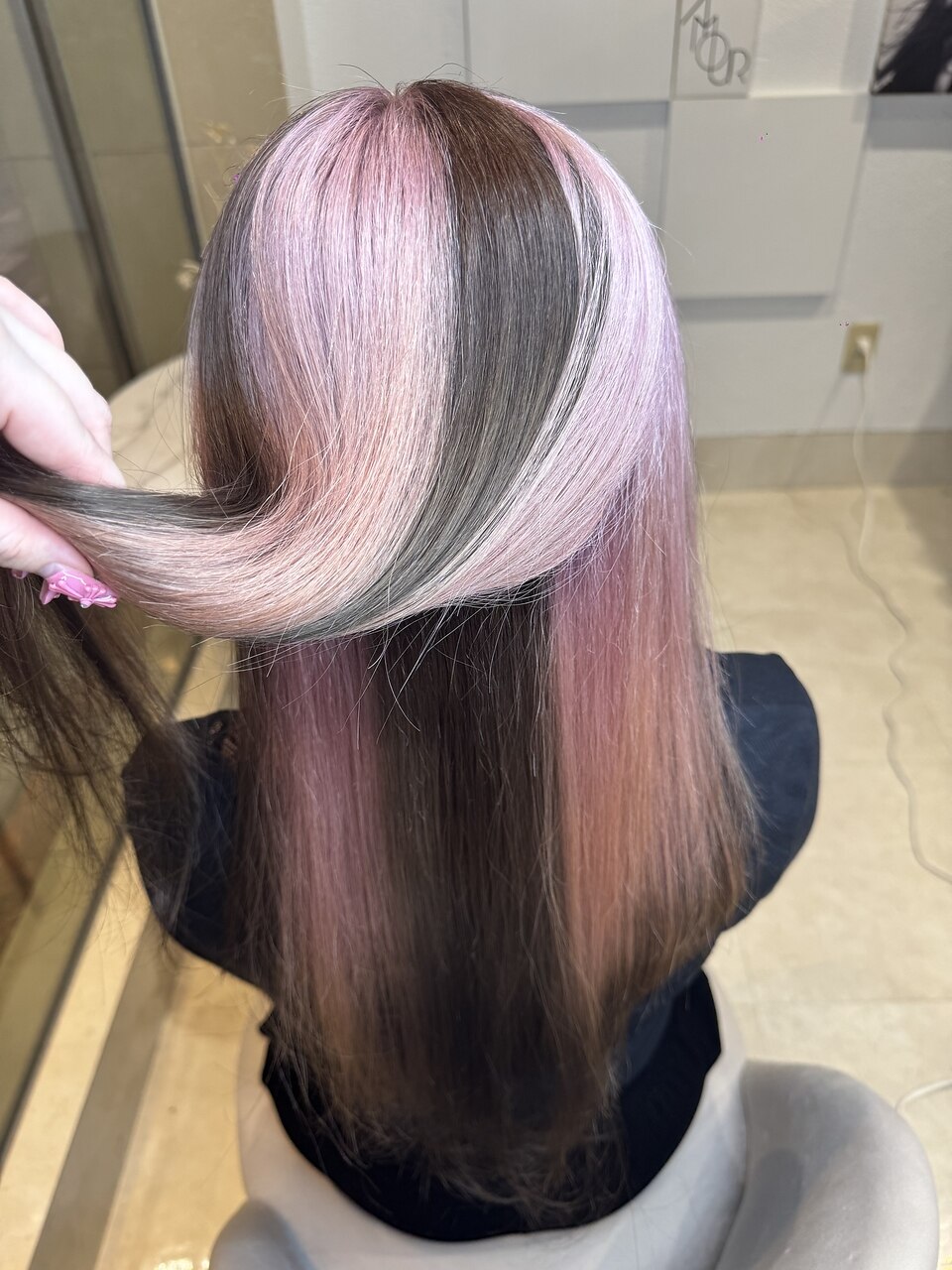 ブロックカラー♪：L278940329｜ミルクティー(Milk TEA)のヘアスタイル