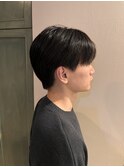 メンズショート/刈り上げなし/ビジネスヘア/爽やか/黒髪