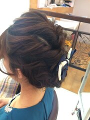 編みこみヘアーセット