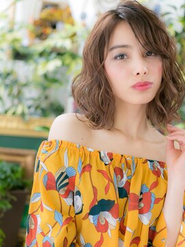 カバーヘア イヴ 戸頭店(COVER HAIR EVE) *EVE戸頭* 斜めバングのくせ毛風セミウェットミディa