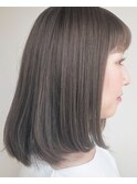 【ao hair garden】ナチュラルロブ×オリーブグレージュ