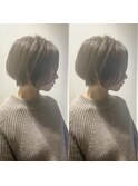 大人美人小顔丸みショートボブサイド 似合わせベージュ 川崎