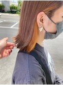耳掛けで可愛いインナーカラー