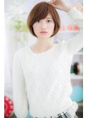 透明感ベージュカラー★束感ショートミニボブa1