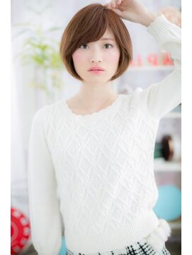 ヘアアンドビューティー ミック(Hair & Beauty miq) 透明感ベージュカラー★束感ショートミニボブa1