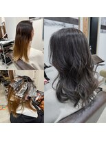 ディッシュ 五反田(dish)&nbsp;☆脱白髪染め☆ファイバープレックスハイライトでブルーシルバー