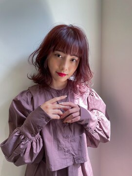 イオエ(ioe) イメチェン/外ハネボブ/ワイドバング/ブルーブラック/美髪