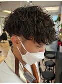 ツイストスパイラルパーマメンズパーマ波巻きスパイラルパーマ