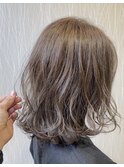 アッシュグレージュ大人外ハネロブ髪質改善岡山倉敷ブリーチ