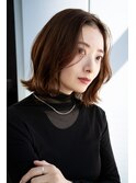20代30代大人かわいいナチュラル暗髪ゆるめパーマヘア