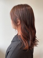 サラ ビューティー サイト 古賀店(SARA Beauty Sight)&nbsp;インナーカラー／オレンジベージュ