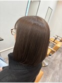 大人かわいい20代30代おすすめヘルシーブラウン×結べるボブ