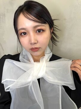 スリーバイベルベット(THREE...by velvet) ダークブラックカラー/ダブルカラー/髪質改善/オージュア