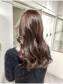 ブリーチなしグレージュ アッシュベージュ 透明感カラー
