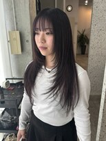 ラニヘアサロン(lani hair salon)&nbsp;レイヤーカット/ディープパープル/ロングヘア/ナチュラルカラー