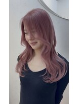 ポイントファイブバイソレイユ 豊橋駅前大通店(.5 by SOLEIL) ロングレイヤーヨシンモリ韓国くびれヘアブリーチピンクベージュ