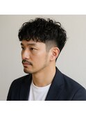 ナチュラルツーブロック × ゆるめのスパイラル