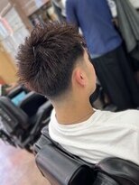 理容プラーナ 下関勝山店 テーパーフェードスタイル+ヘアカラー