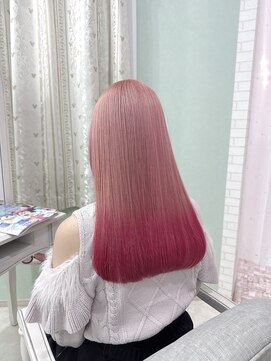 ペールピンク×グラデーション