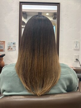 アミリー ひたち野うしく店(Amily) ハイライトバレイヤージュダブルカラーケアブリーチ20代30代