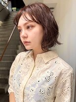 トリッカ 銀座(tricca)&nbsp;ボブパーマ/クセ毛風パーマ/ニュアンスパーマ/ブラウン/前髪