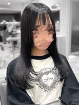 ユーフォリア 新宿通り(Euphoria)&nbsp;ザクザクレイヤー/グレーブラック/髪質改善ストレート