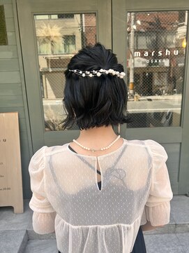 マーシュ(marshu) 結婚式お呼ばれスタイル【ボブアレンジ】