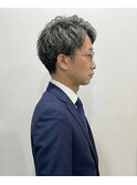 ☆スーツ短髪ツーブロック束感モテる黒髪シークレットパーマ☆