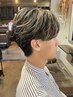 メンズカット+パーマ+ハイライト￥18000(鹿児島/メンズパーマ/ウルフ)