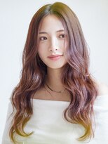 ラフィス ヘアー リノ 三宮店(La fith hair lino) 【La fith】ゆるふわロング×マロンブラウン×ヨシンモリ
