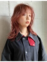 ハイジア(hygea)&nbsp;アプリコットオレンジシースルーバングハッシュウルフレイヤー