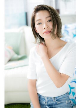 ヘアアンドデイスパ アグー(hair&dayspa AGU) 【横須賀中央 AGU】エッジ×イルミナカラー切りぱなしボブ