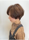 簡単スタイリング！マッシュショート×ショコラベージュ
